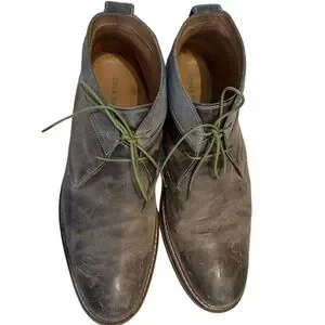 Brown Leather Ankle Boots with Green Laces Cole Haan Cole Haan Ankle Boots Size 6 Brown Leather With Hunter Green  main image 4